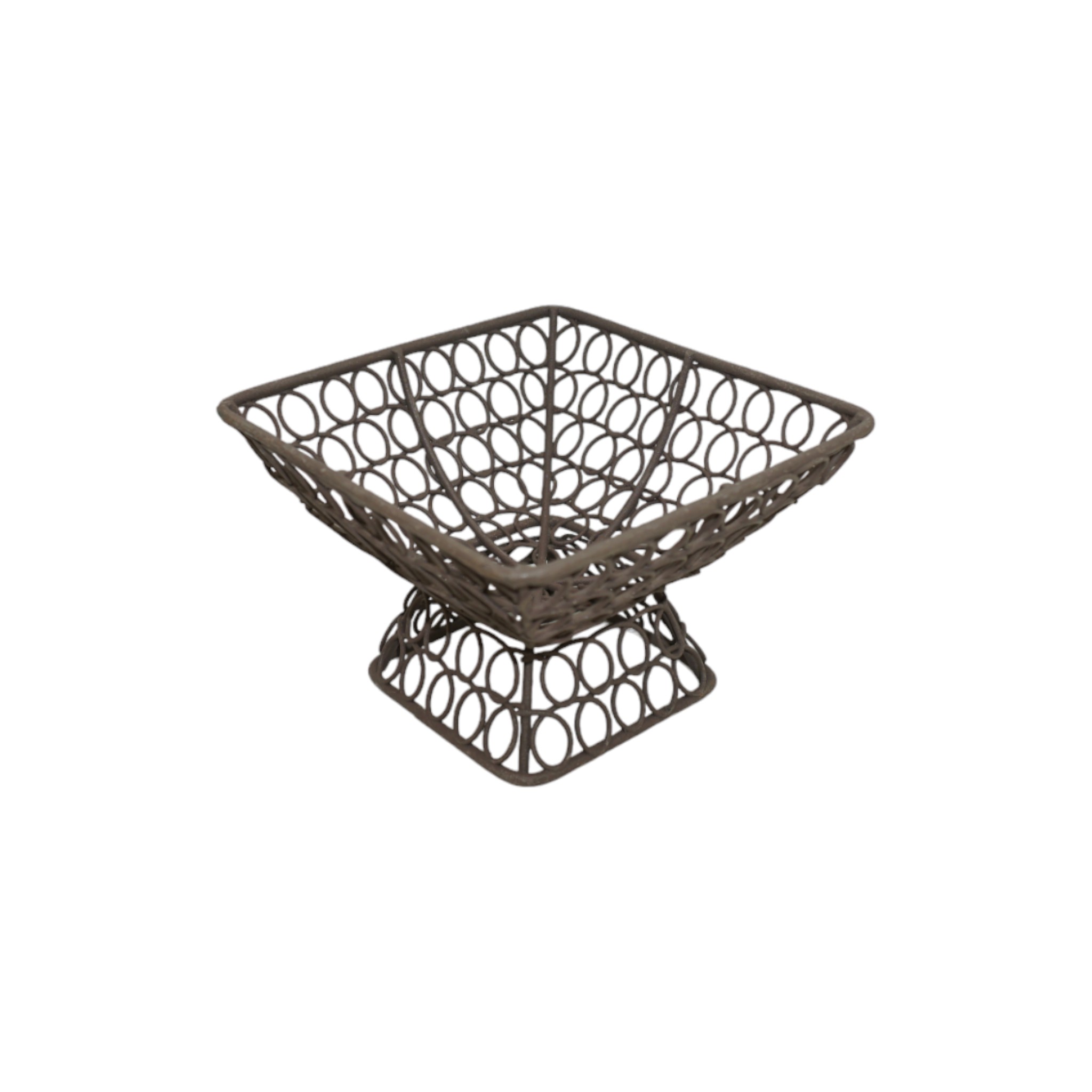 Darstellung von eckiges Körbchen auf Fuss, 13x13x8 cm