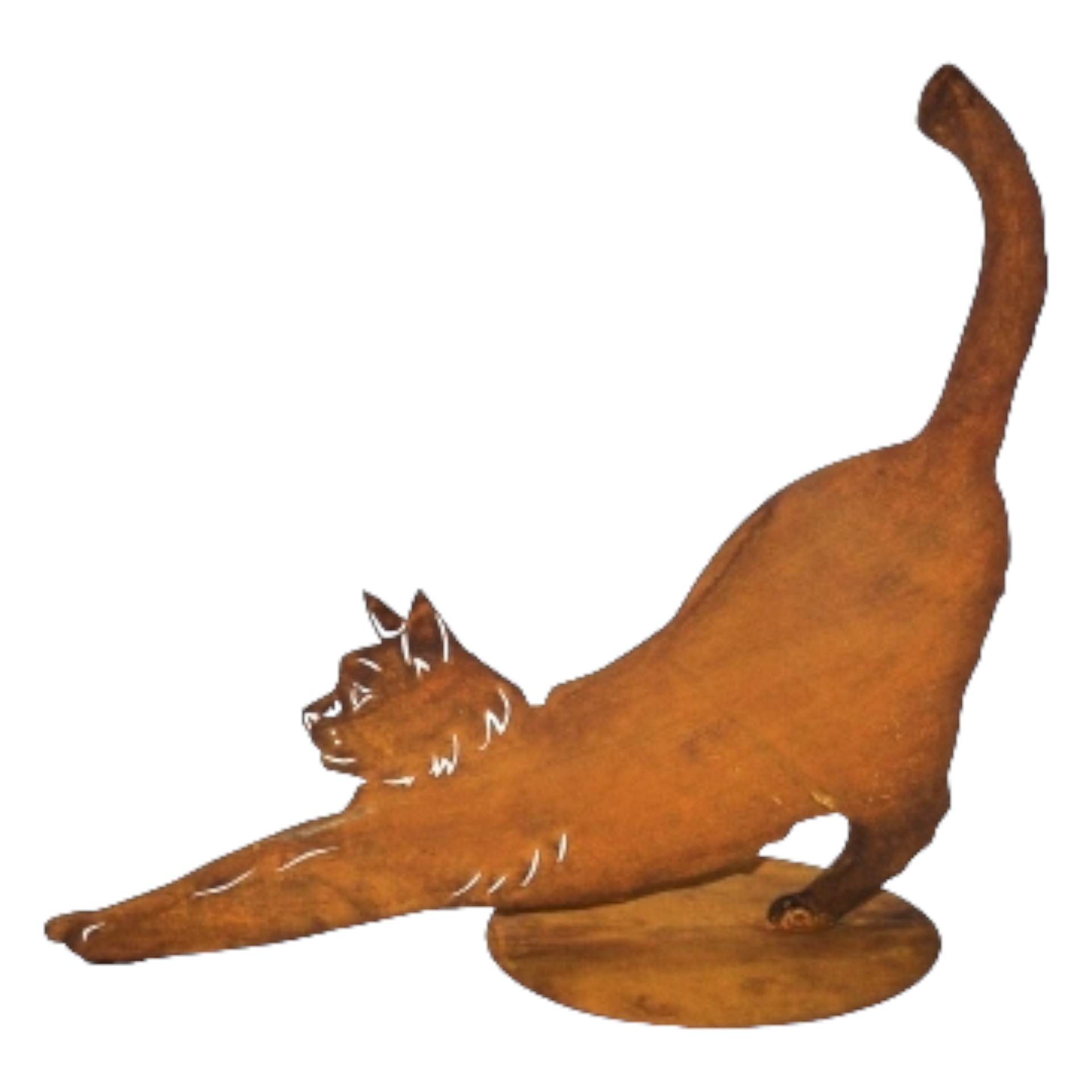 Darstellung von reckende Katze  auf Platte gross, 85x57 cm