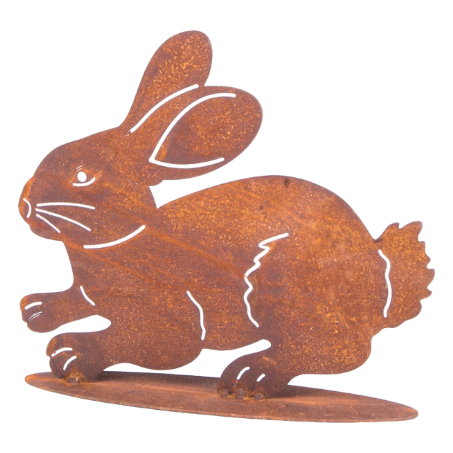 Darstellung von hoppelnder Hase klein auf Platte,  24x20 cm