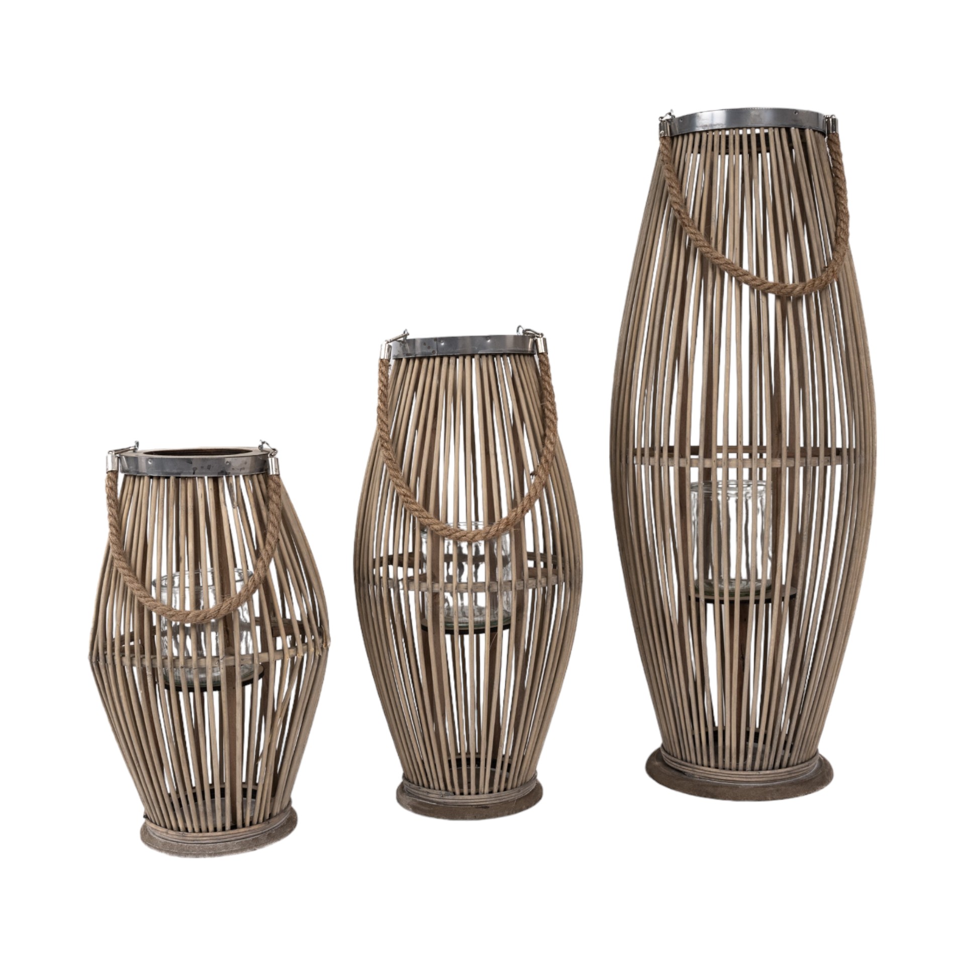 Darstellung von Korbwindlicht mit Metallrand schlank mittel