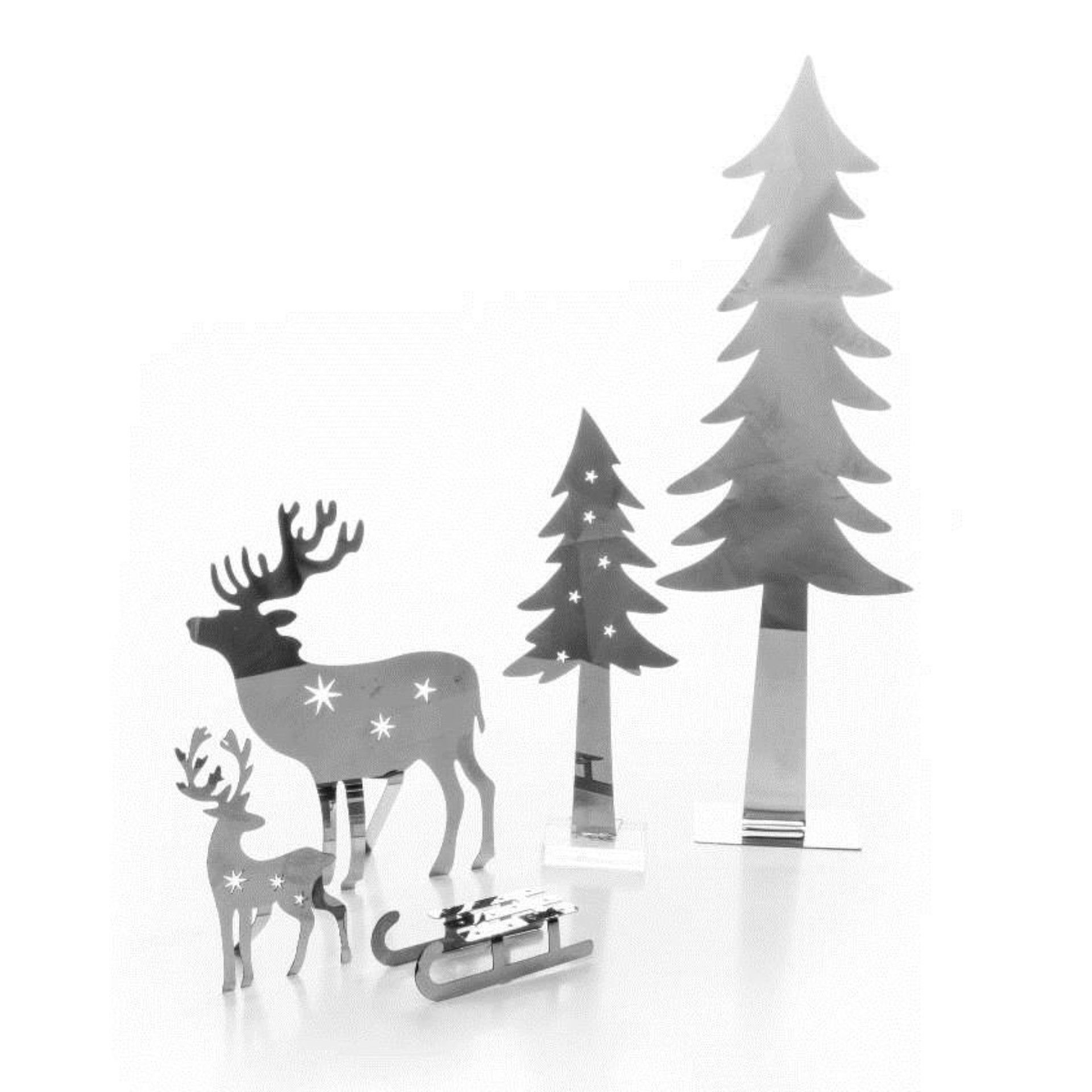 Darstellung von SUSA Dekobaum gross silber 10x30 cm