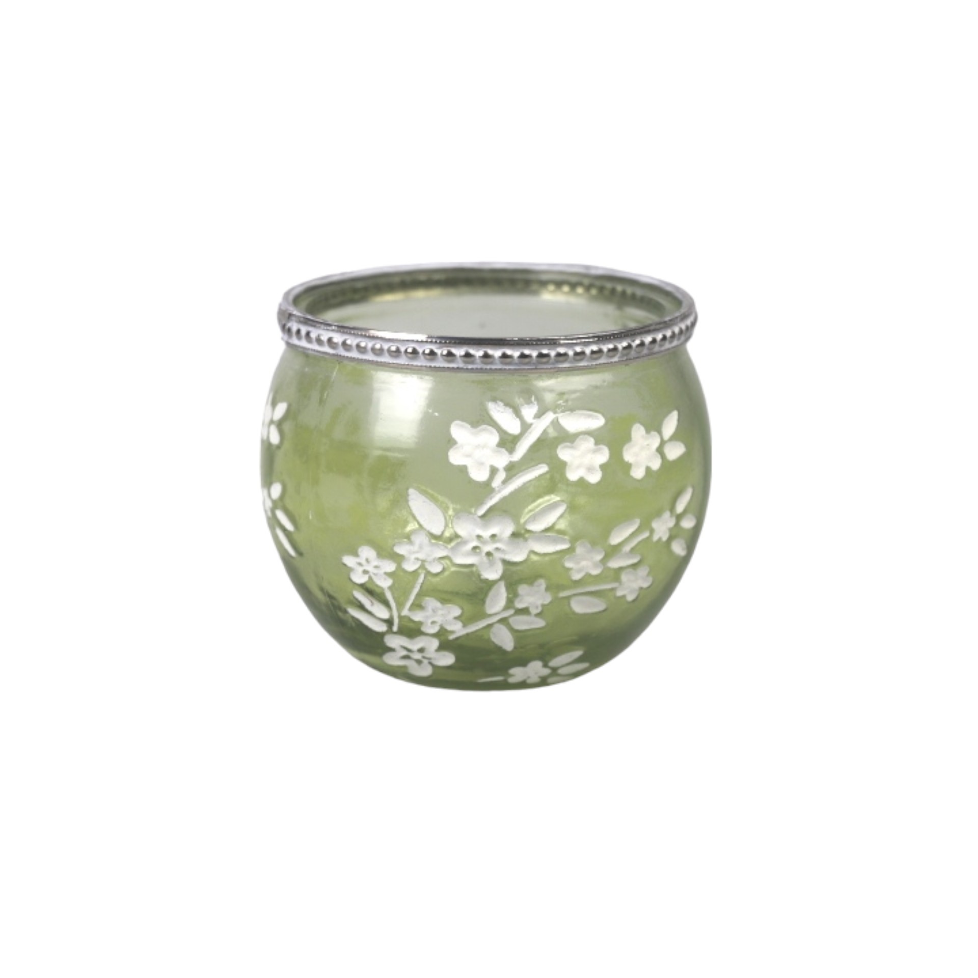 Darstellung von Teelichthalter gelb/ rot/ grün mit Motiv 3-fach sortiert