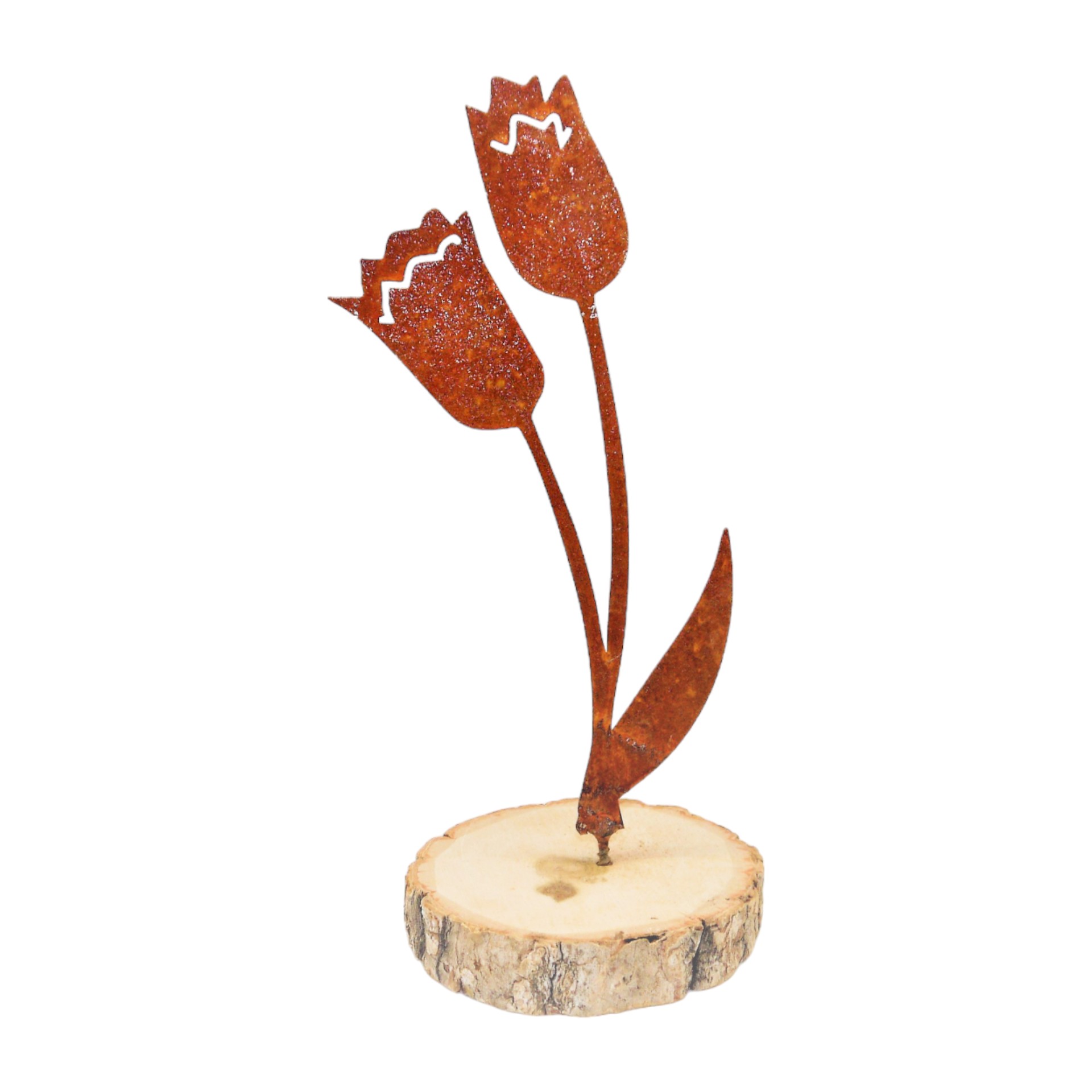 Darstellung von Tulpe 1 Blatt/ 2 Blüten, 9,5x20/ 22,5 cm