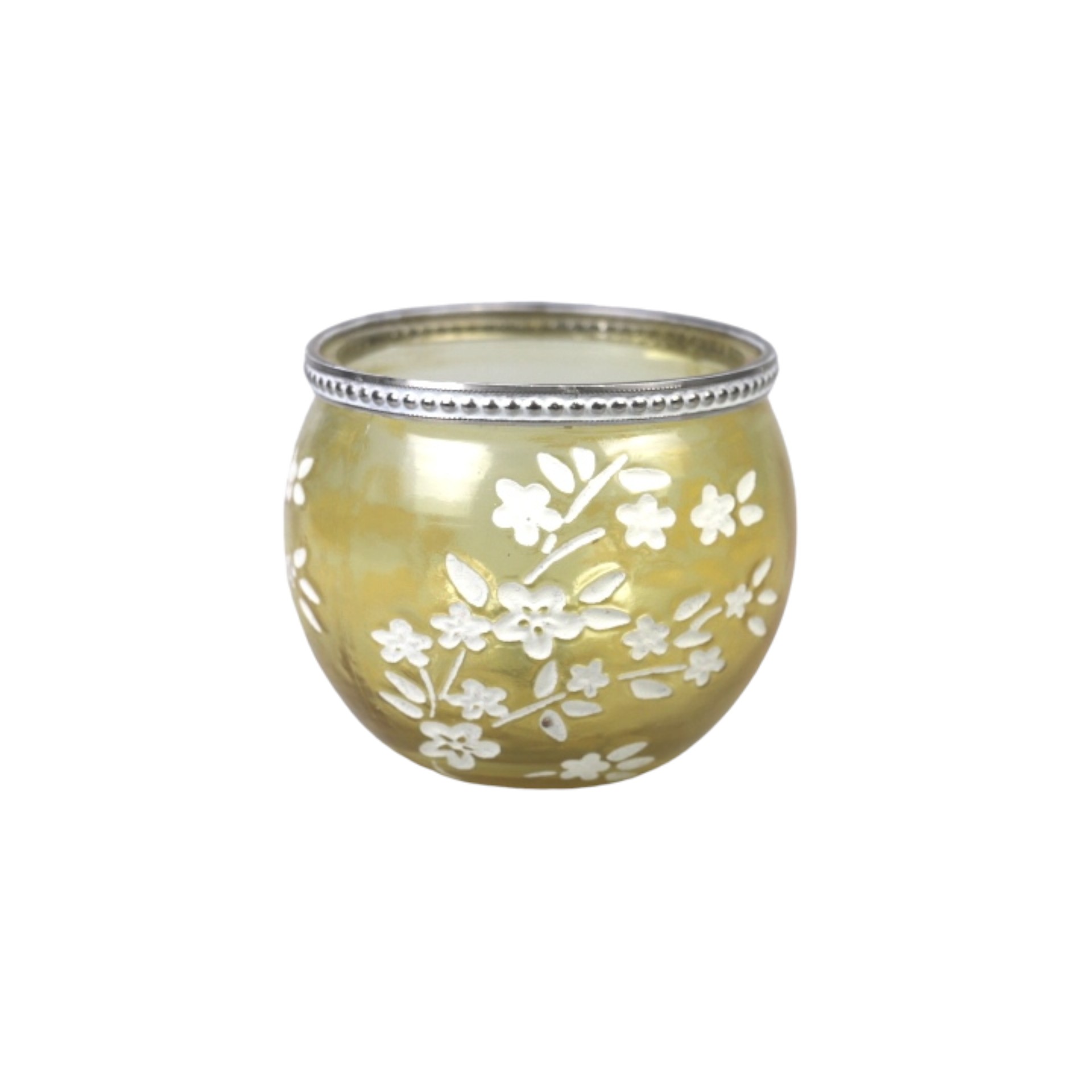 Darstellung von Teelichthalter gelb/ rot/ grün mit Motiv 3-fach sortiert