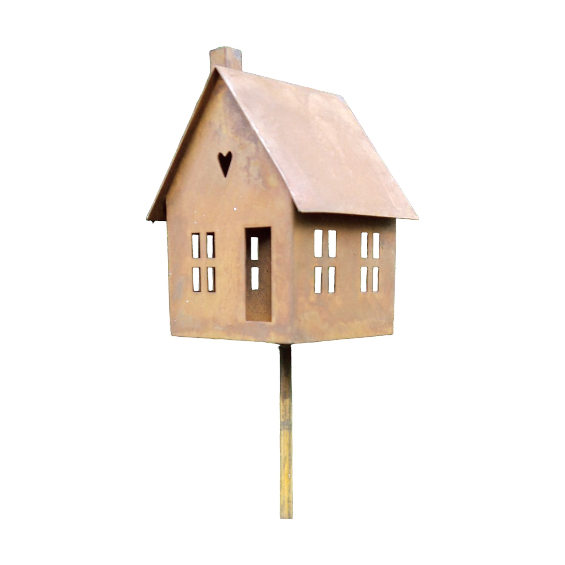 Darstellung von Haus auf Stab klein ROST