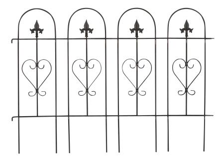 Darstellung von Zaunstecker Herz rost, b= 121 cm, h= 88 cm