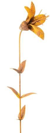 Darstellung von Lilie z. Stecken rost, h= 110 cm, b= 25 cm