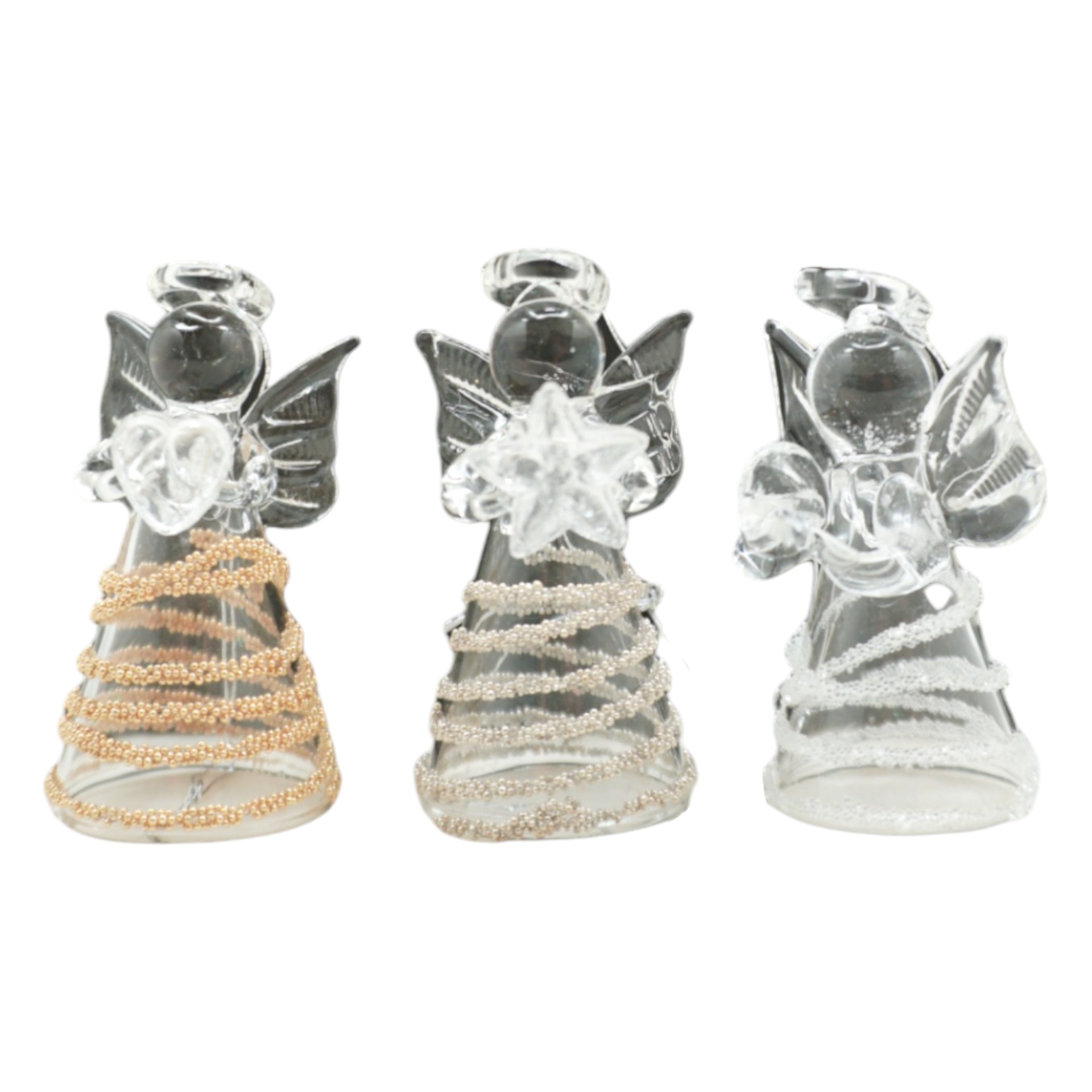 Darstellung von Glasengel 4,5 cm Dekor 6-tlg.
