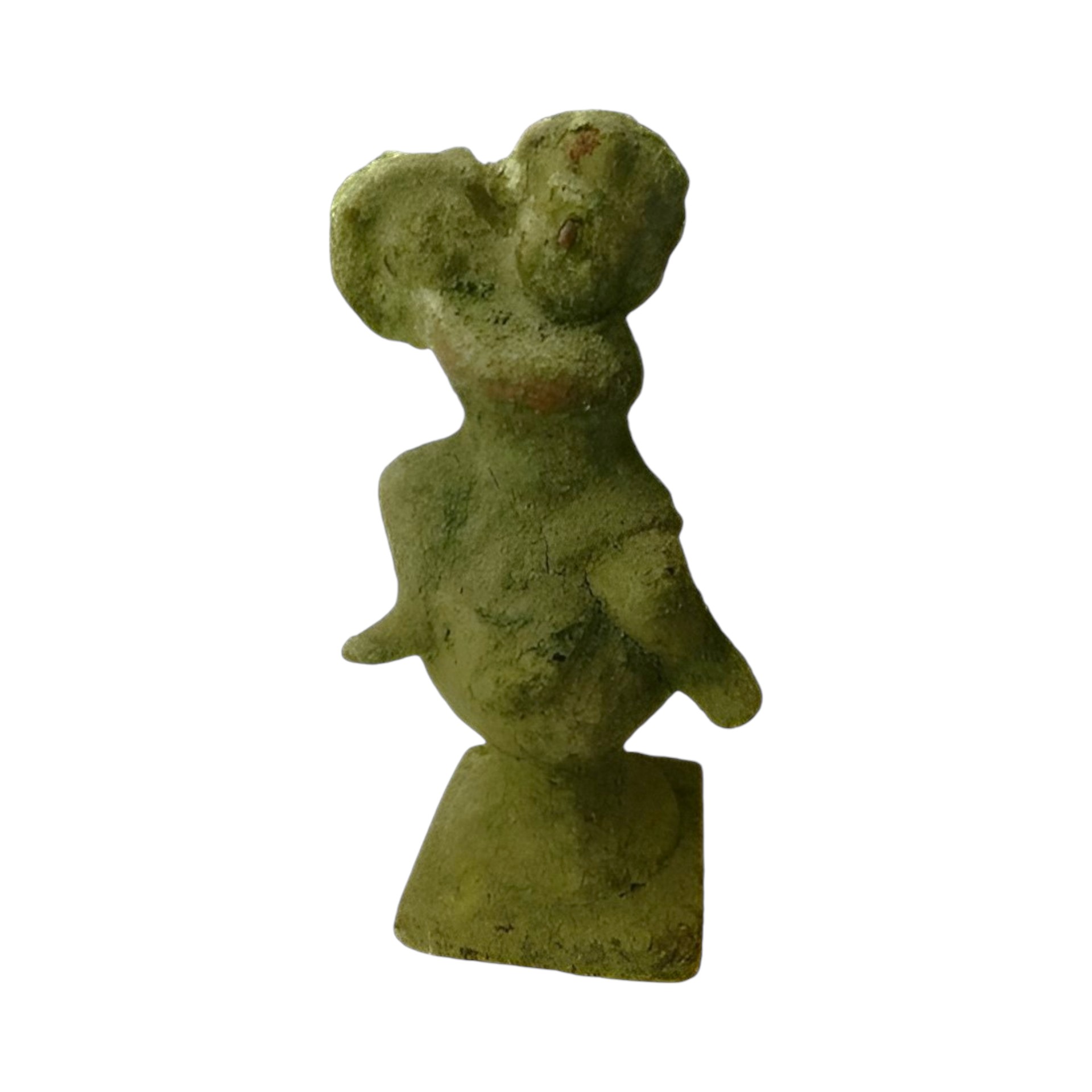 Darstellung von RP Engel auf Kugel klein grün verwittert