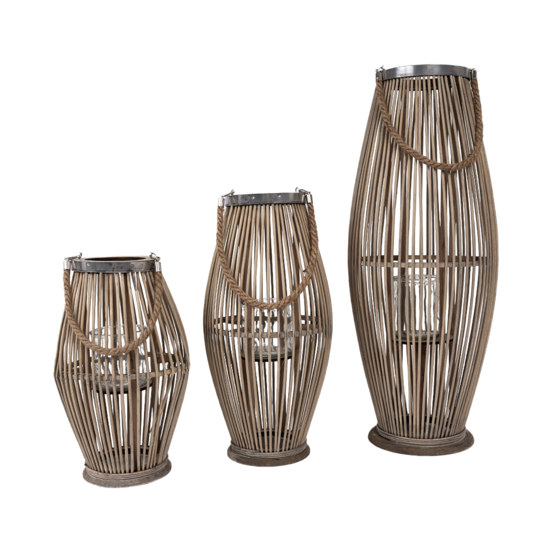 Darstellung von Korbwindlicht mit Metallrand schlank gross