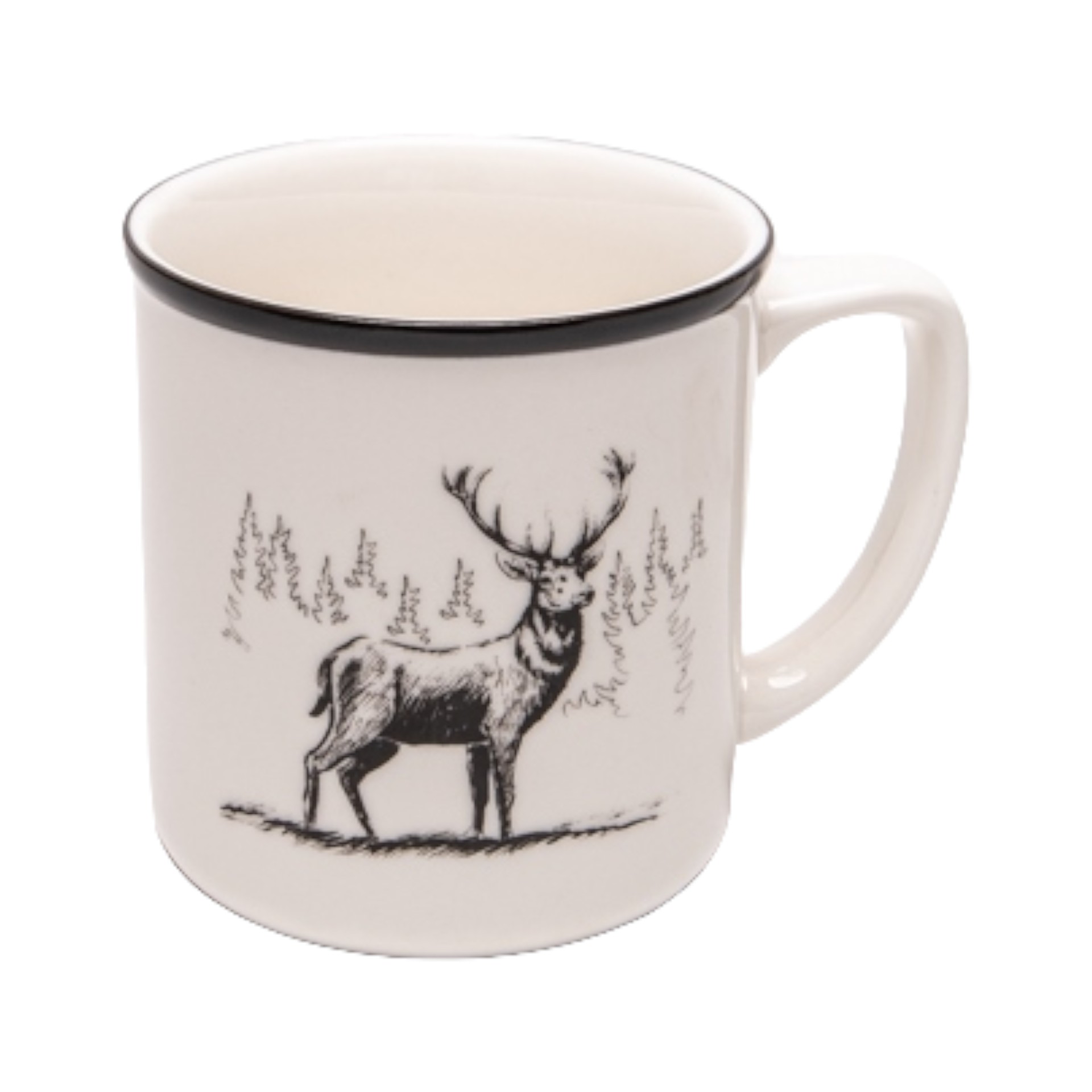 Darstellung von Keramiktasse mittel m. weißem Henke