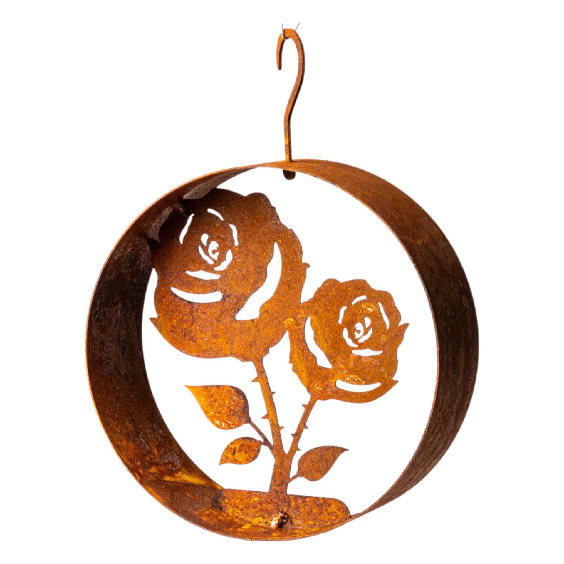 Darstellung von Ring breit mit 2 Rosen zum Hängen
