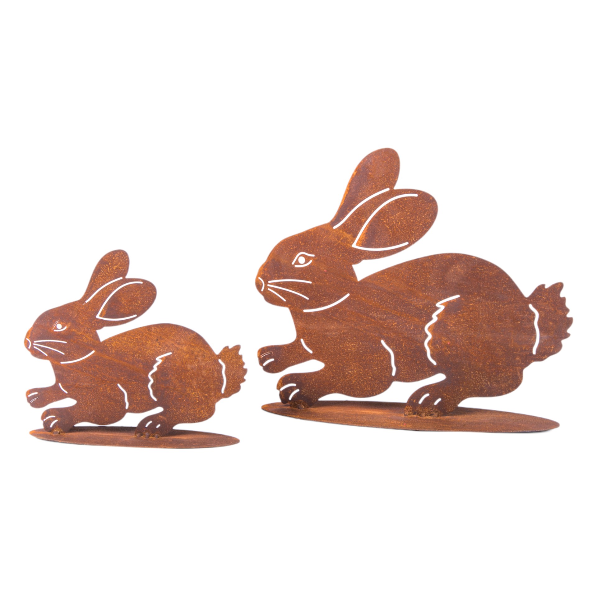 Darstellung von hoppelnder Hase klein auf Platte,  24x20 cm