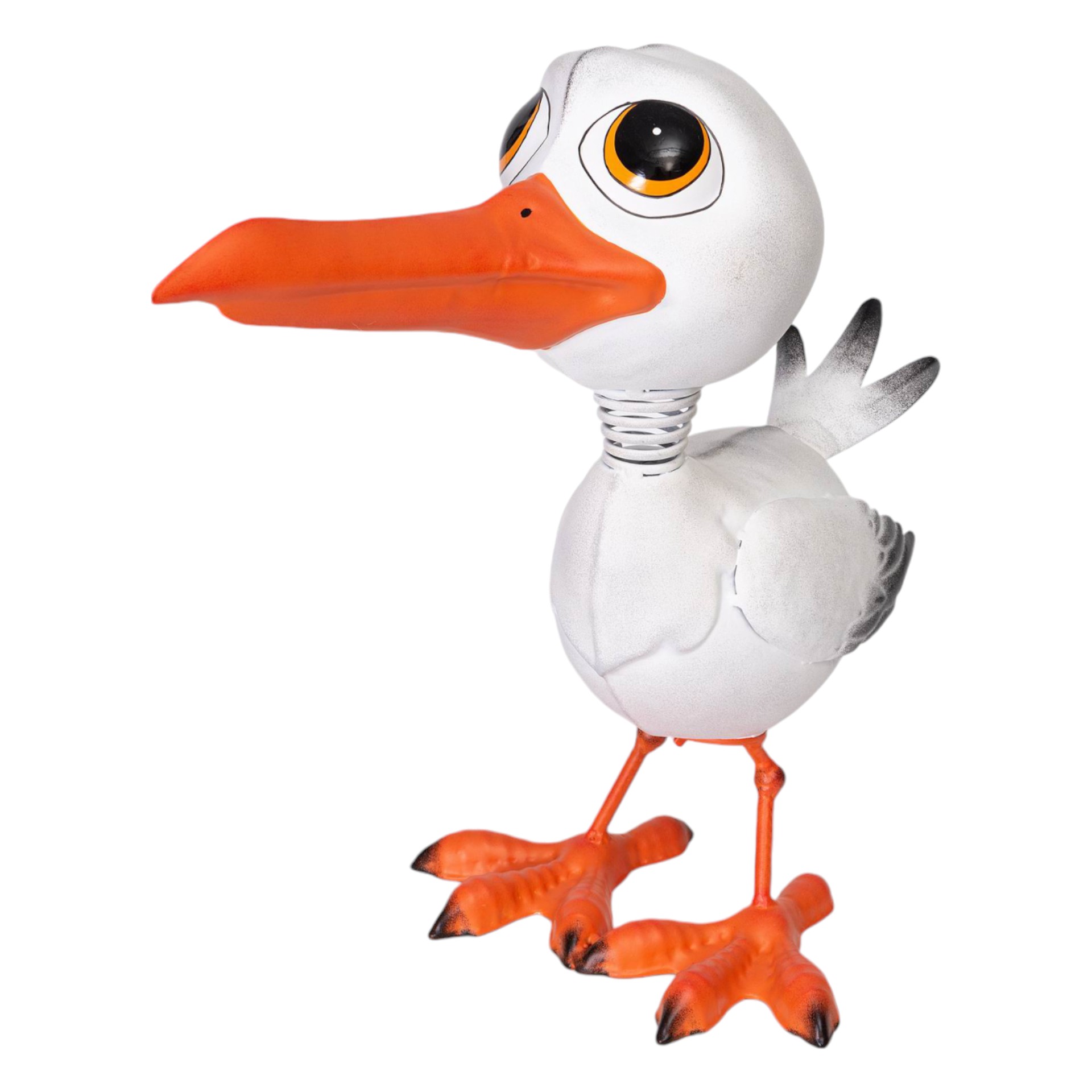 Darstellung von Vogel weiss mittel oranger Schnabel